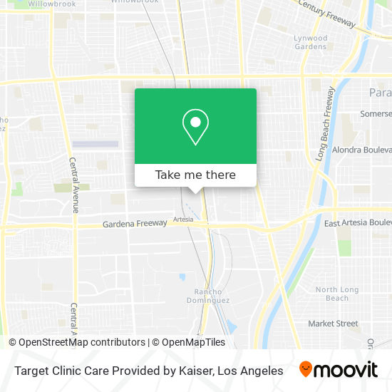 Target Clinic Care Provided by Kaiser map