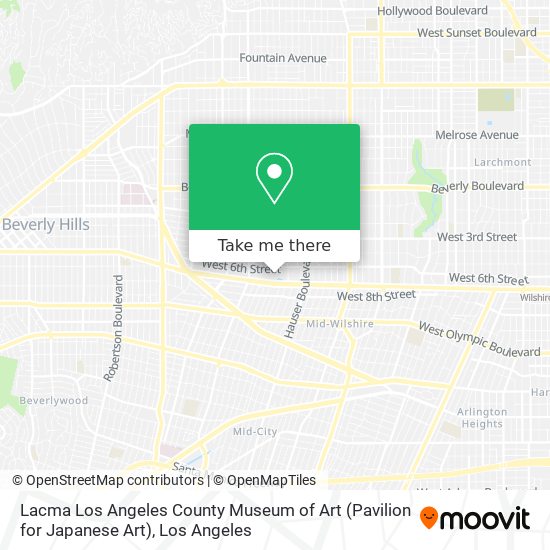 Mapa de Lacma Los Angeles County Museum of Art (Pavilion for Japanese Art)