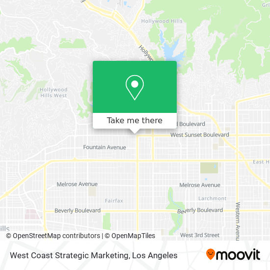 West Coast Strategic Marketing map