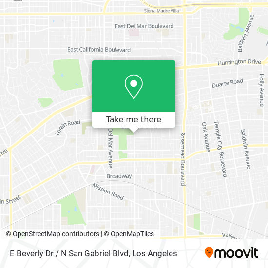 Mapa de E Beverly Dr / N San Gabriel Blvd