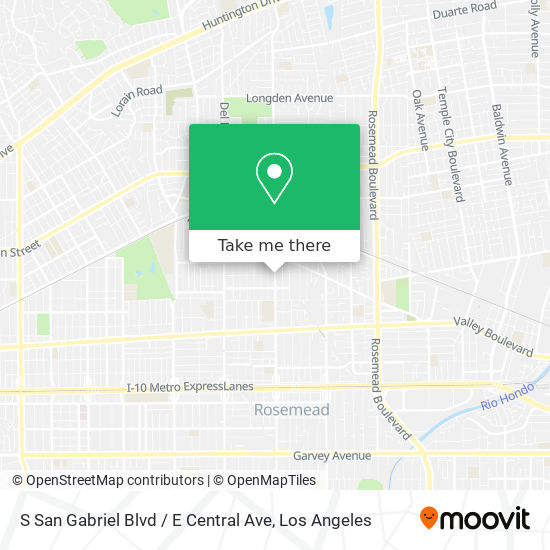 Mapa de S San Gabriel Blvd / E Central Ave