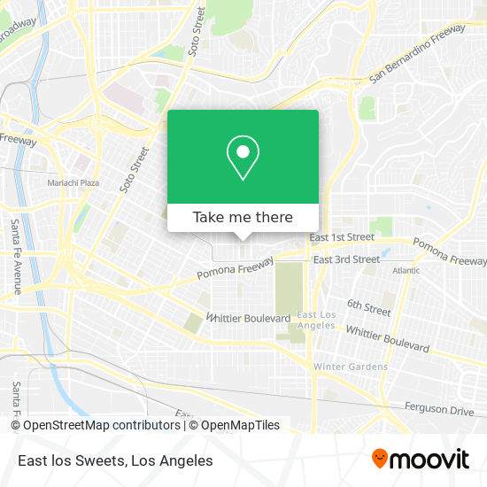 East los Sweets map