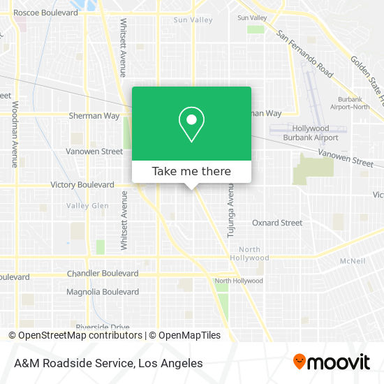 A&M Roadside Service map