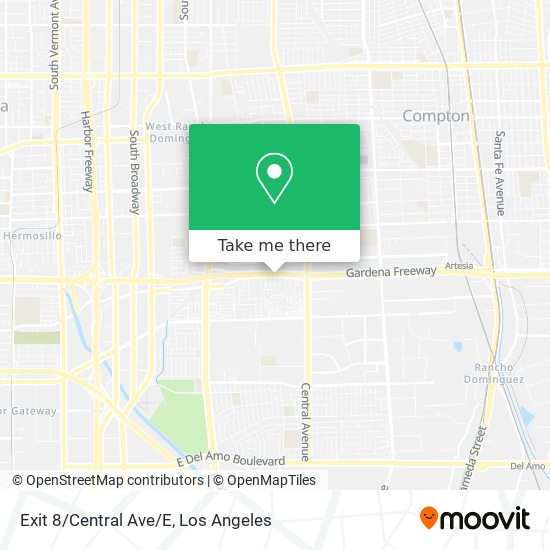 Exit 8/Central Ave/E map