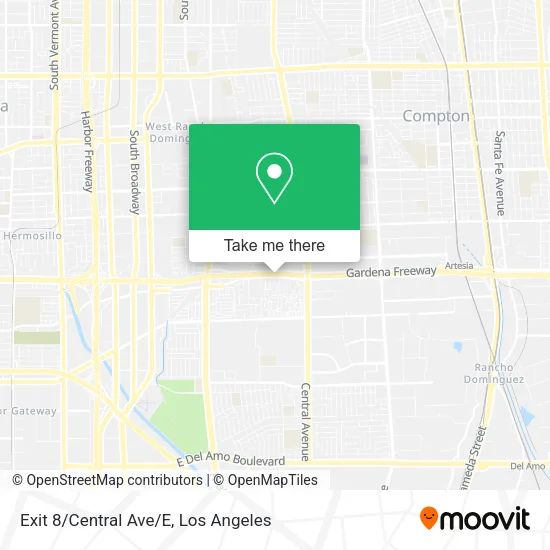Exit 8/Central Ave/E map