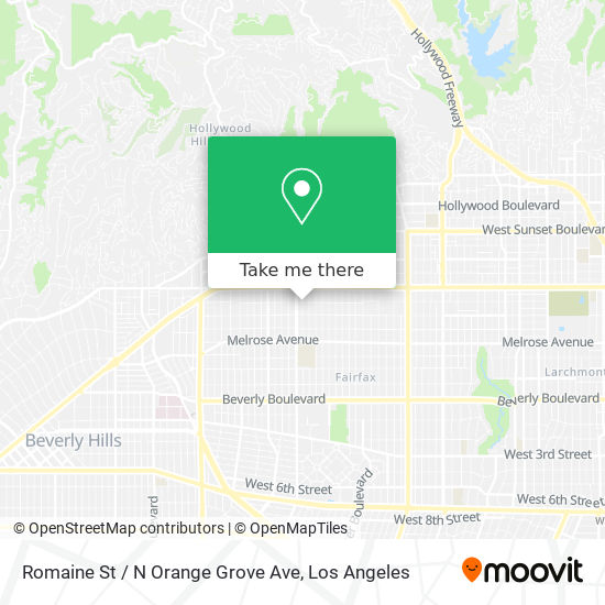 Mapa de Romaine St / N Orange Grove Ave