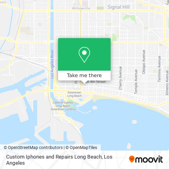 Mapa de Custom Iphones and Repairs Long Beach