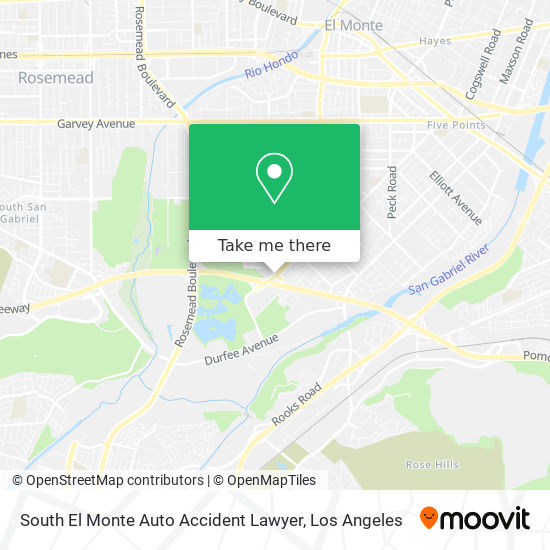 Mapa de South El Monte Auto Accident Lawyer