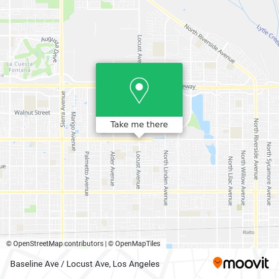 Mapa de Baseline Ave / Locust Ave