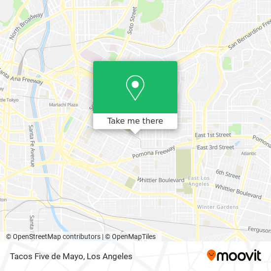 Tacos Five de Mayo map