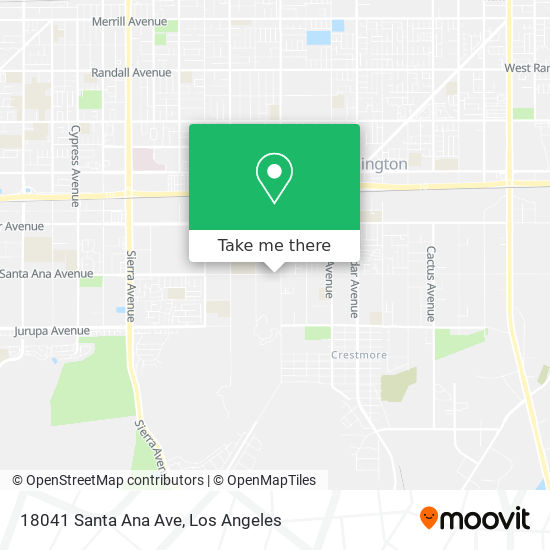 18041 Santa Ana Ave map