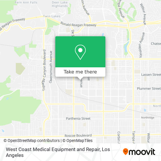 Mapa de West Coast Medical Equipment and Repair