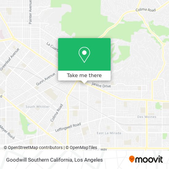 Mapa de Goodwill Southern California