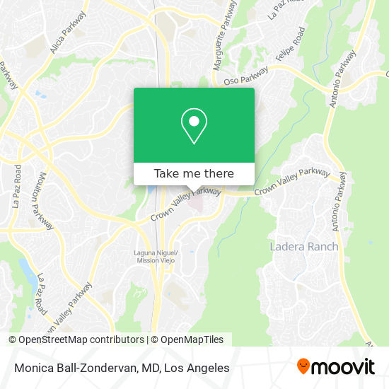 Monica Ball-Zondervan, MD map