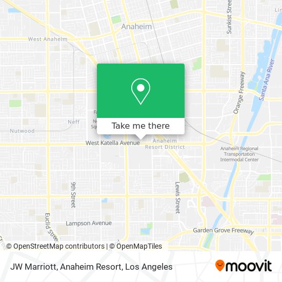Mapa de JW Marriott, Anaheim Resort