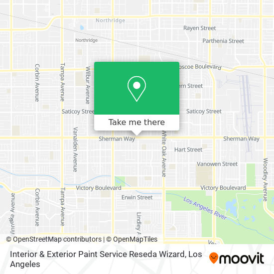 Interior & Exterior Paint Service Reseda Wizard map