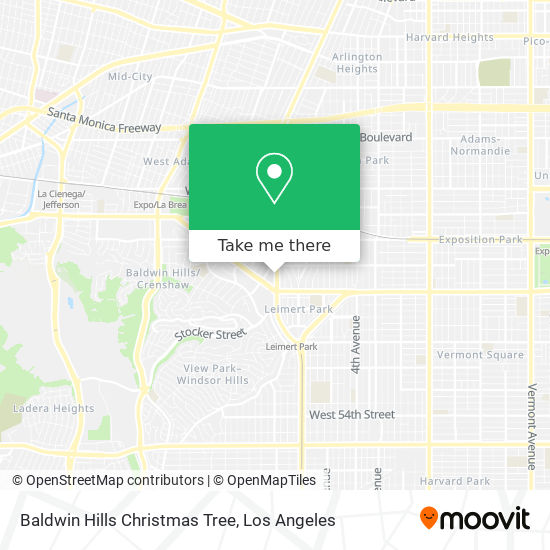 Baldwin Hills Christmas Tree map