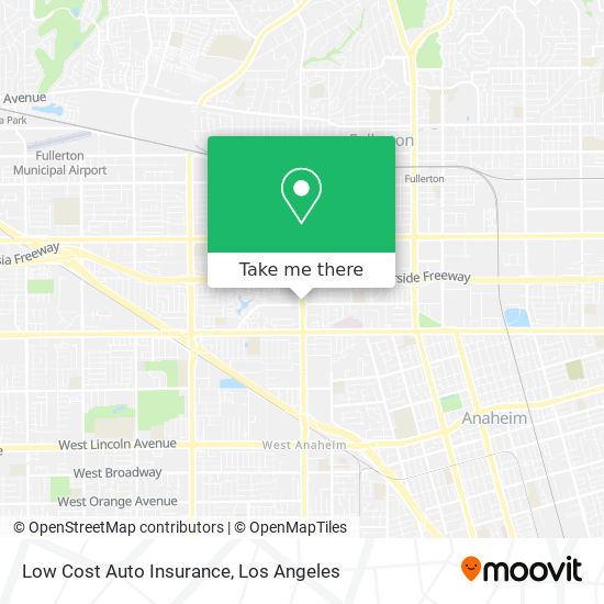 Low Cost Auto Insurance map