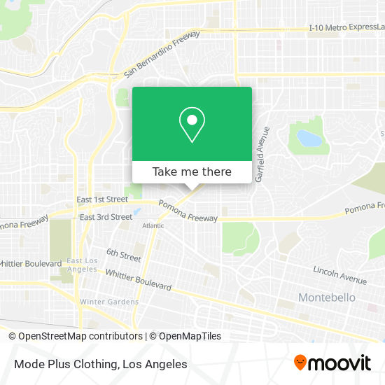 Mapa de Mode Plus Clothing