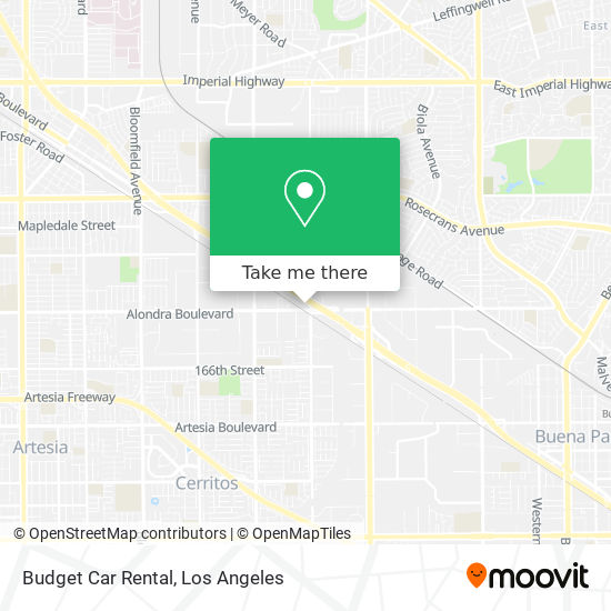 Budget Car Rental map