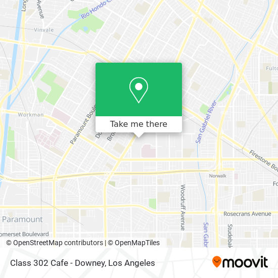 Class 302 Cafe - Downey map