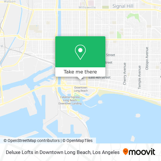 Mapa de Deluxe Lofts in Downtown Long Beach