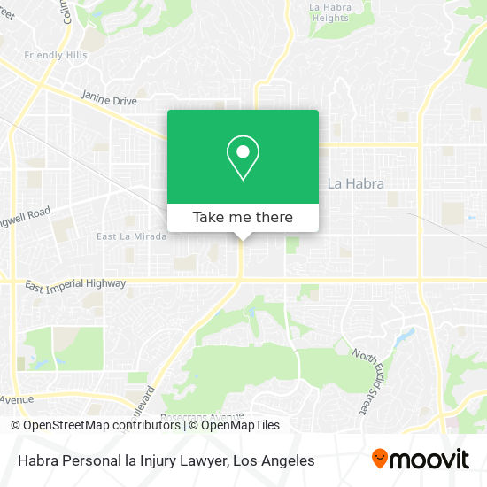 Habra Personal la Injury Lawyer map