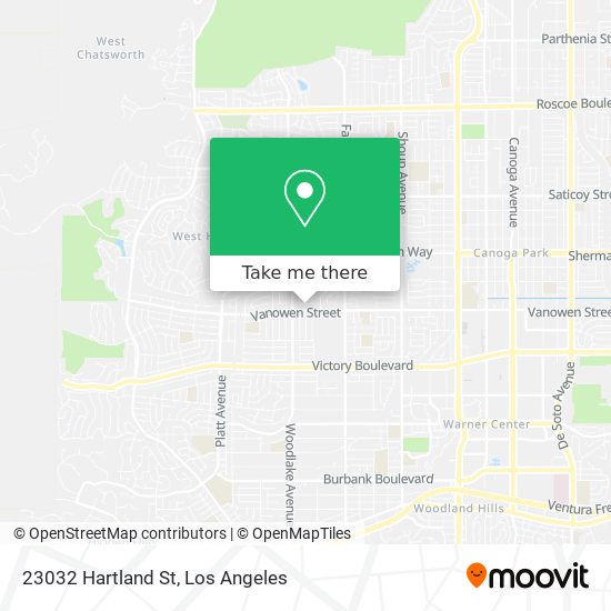 23032 Hartland St map