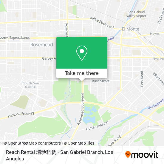 Mapa de Reach Rental 瑞驰租赁 - San Gabriel Branch