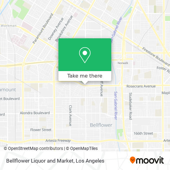 Bellflower Liquor and Market map