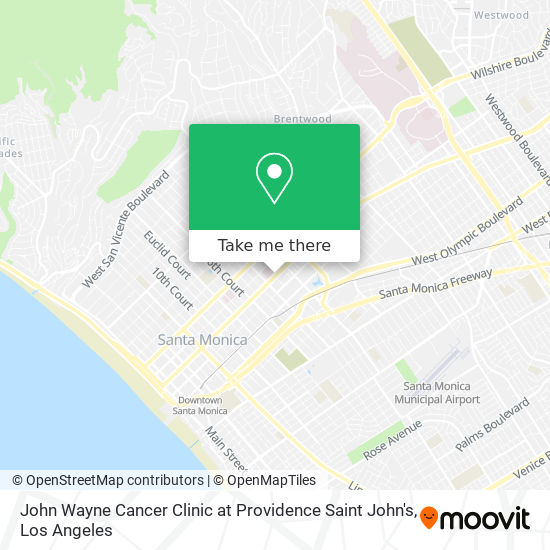 Mapa de John Wayne Cancer Clinic at Providence Saint John's