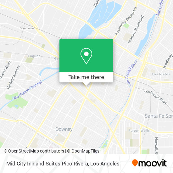 Mid City Inn and Suites Pico Rivera map