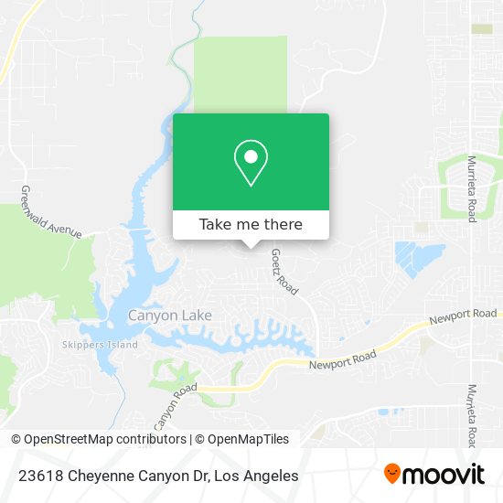 Mapa de 23618 Cheyenne Canyon Dr