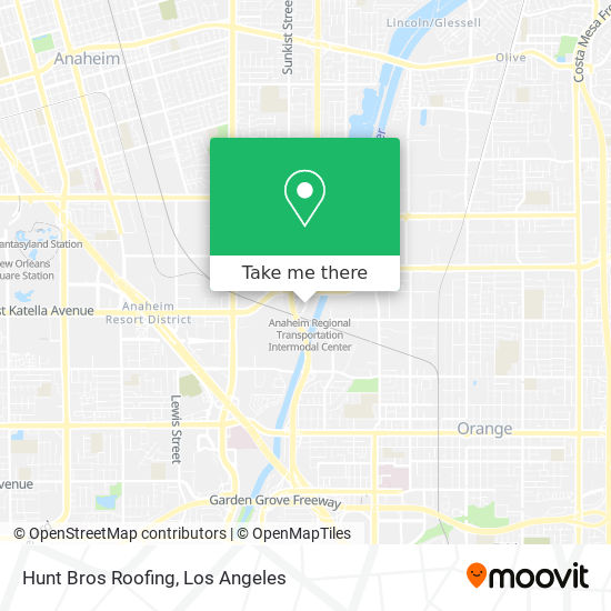 Hunt Bros Roofing map