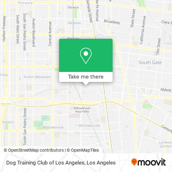 Dog Training Club of Los Angeles map