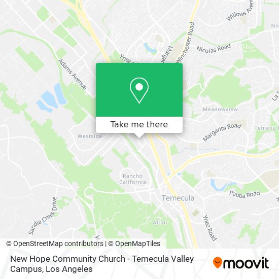 Mapa de New Hope Community Church - Temecula Valley Campus