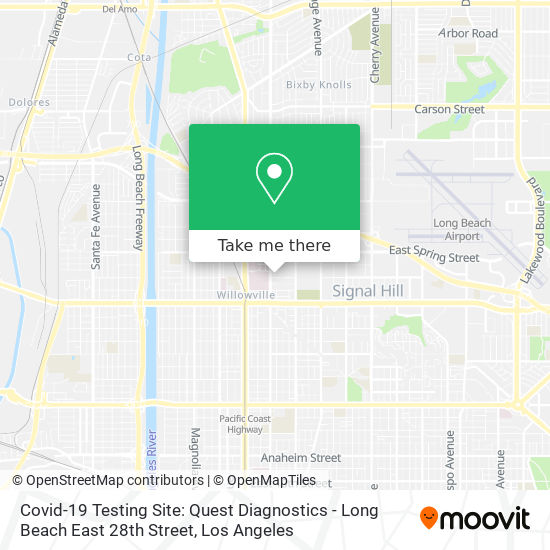 Covid-19 Testing Site: Quest Diagnostics - Long Beach East 28th Street map