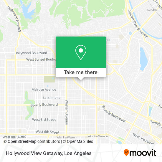 Mapa de Hollywood View Getaway