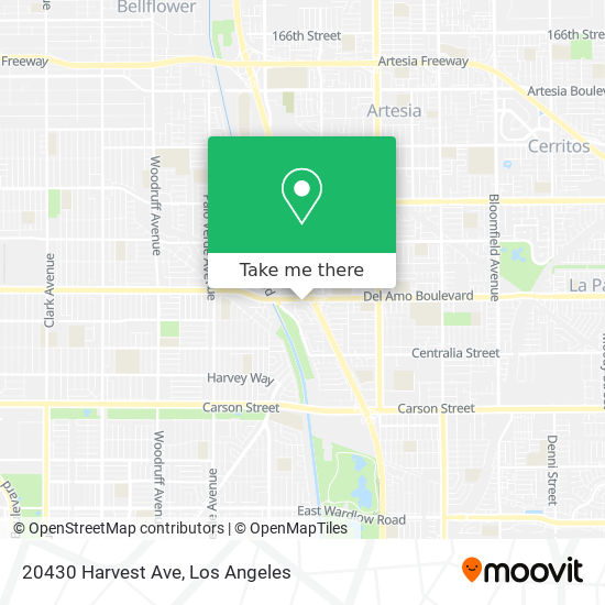 Mapa de 20430 Harvest Ave