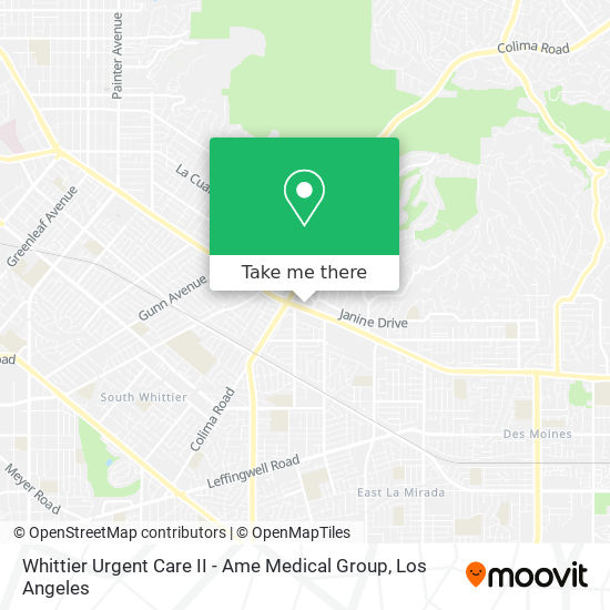 Whittier Urgent Care II - Ame Medical Group map