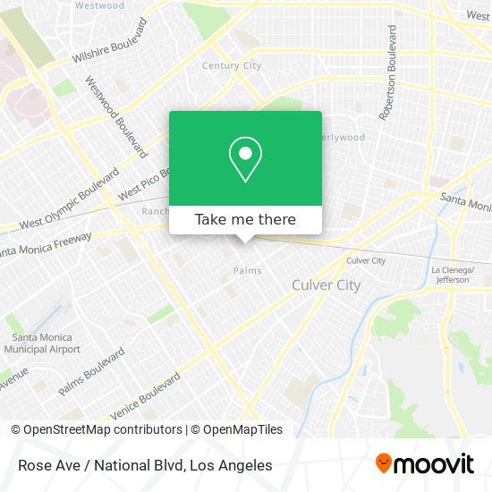 Mapa de Rose Ave / National Blvd