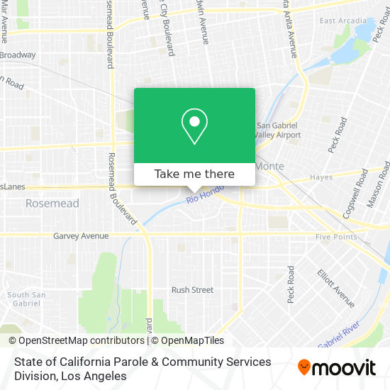 Mapa de State of California Parole & Community Services Division