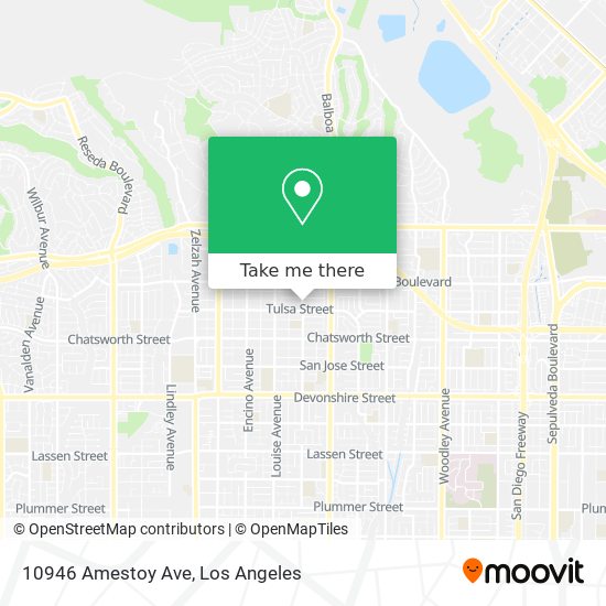 10946 Amestoy Ave map