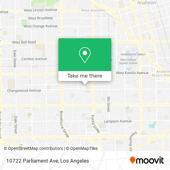 Mapa de 10722 Parliament Ave