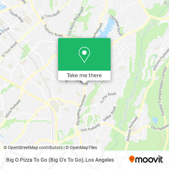 Mapa de Big O Pizza To Go