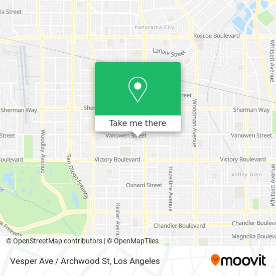 Mapa de Vesper Ave / Archwood St