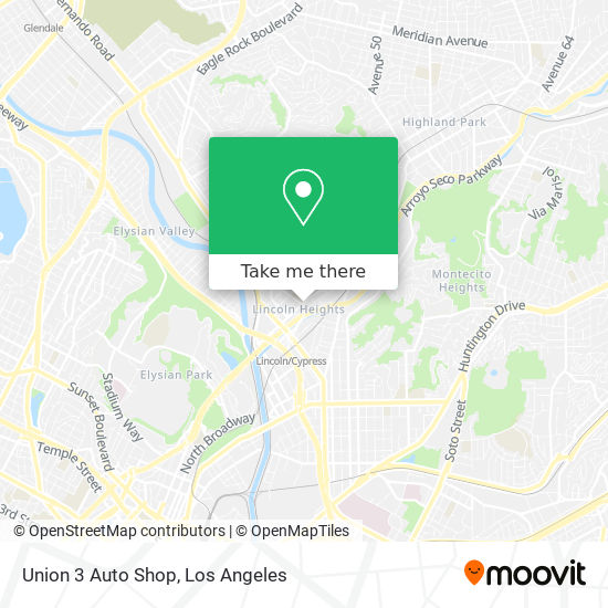 Mapa de Union 3 Auto Shop