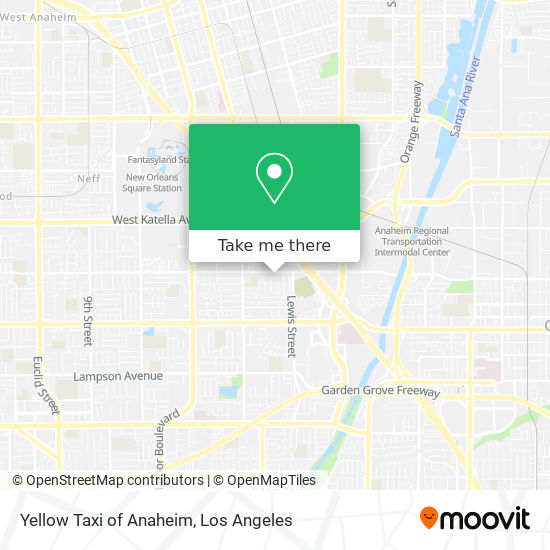 Yellow Taxi of Anaheim map