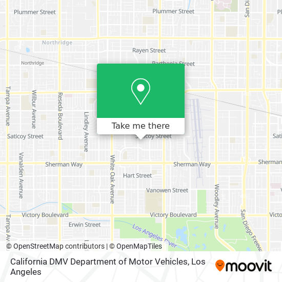 Mapa de California DMV Department of Motor Vehicles