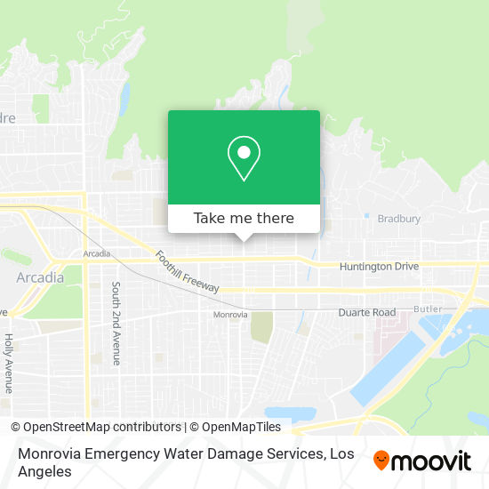 Mapa de Monrovia Emergency Water Damage Services